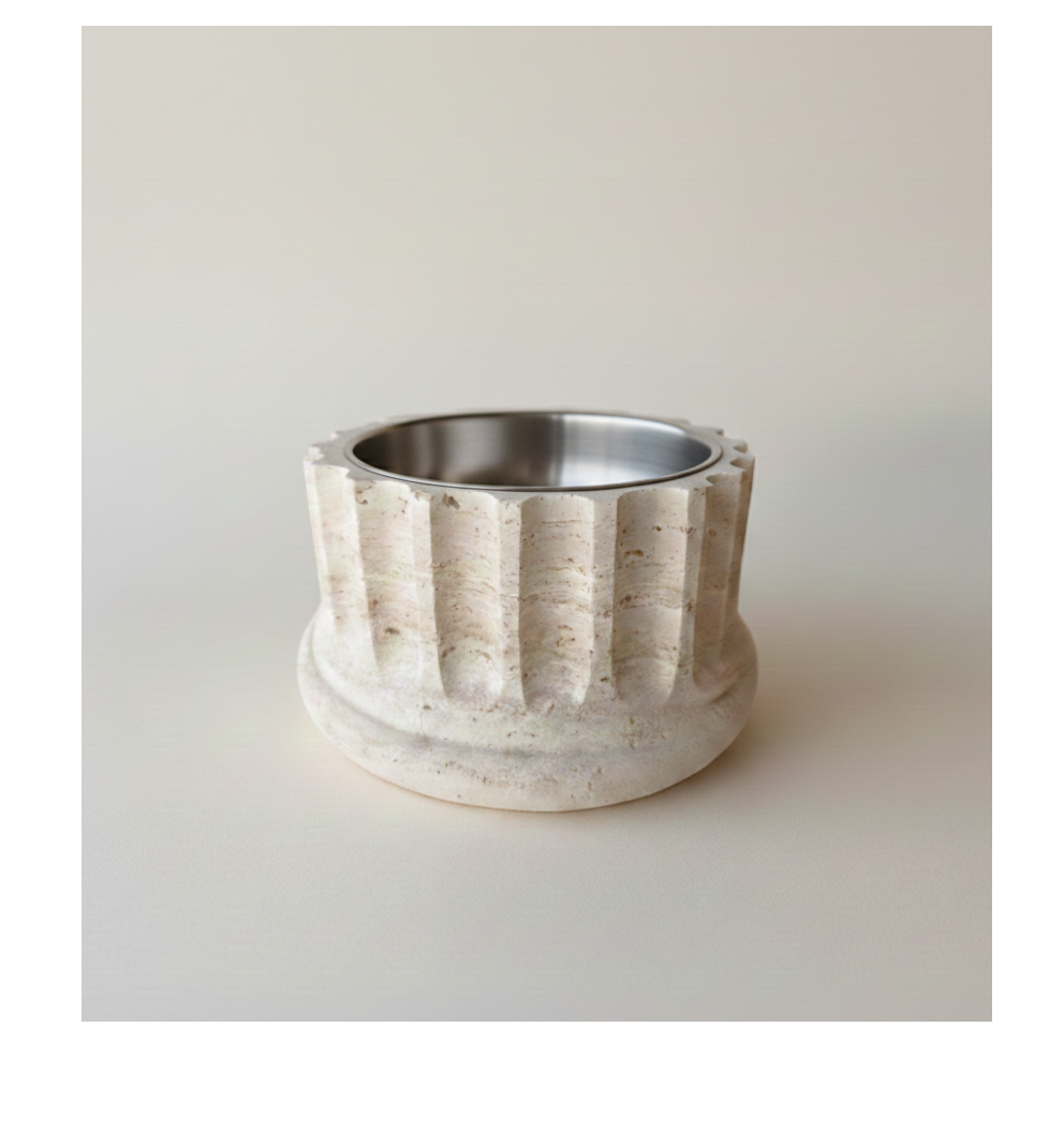 Travertine Ionic Column Bowl